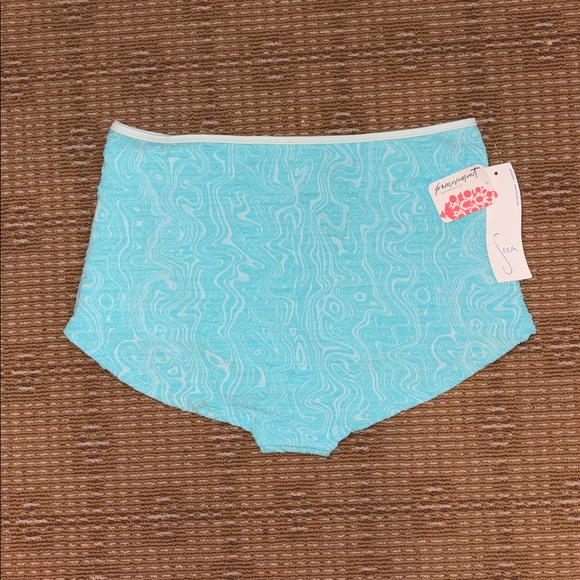 Seea Flor High Waisted Bikini Bottoms in Disco Blue SZ XL NWT - Picture 5 of 6